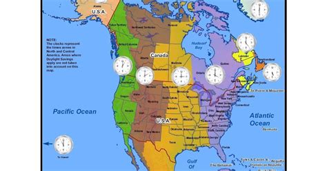 Time Zone Map Of North America Térkép Lakitelek