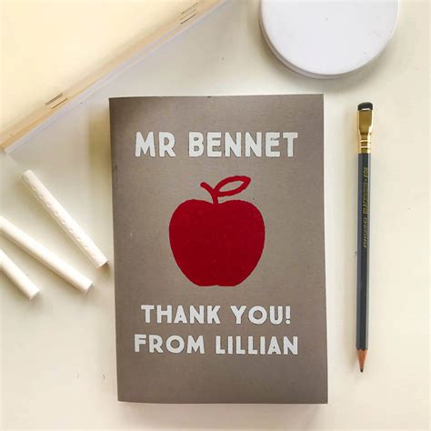 Personalised Metallic Apple For The Teacher Notebook By Snapdragon