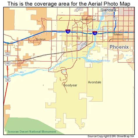 Aerial Photography Map Of Goodyear Az Arizona