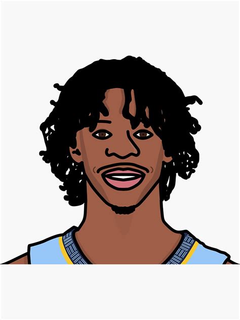 Ja Morant Nba Cartoon Style Stickerundefined By Repurteam Redbubble