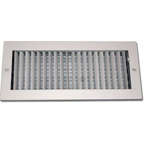 The registers have a frame thickness of 3/16″ and a pattern area that is 3/8″ to 5/8″ thick depending on size of register. SPEEDI-GRILLE 4 in. x 10 in. Steel Ceiling or Wall ...