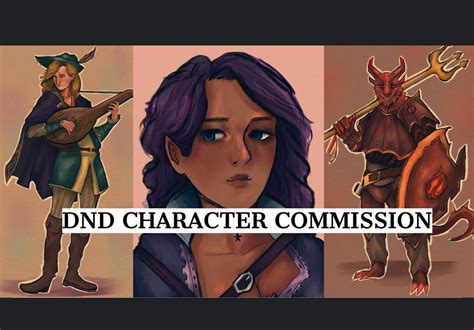Dnd Character Art Commission Oc Art Commission Character Etsy