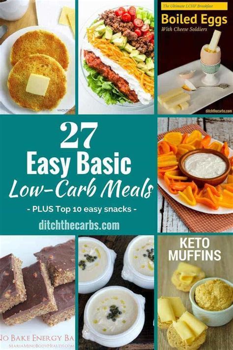 an amazing collection of the best easy basic low carb meals breakfast lunch dinners and