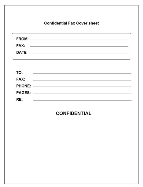 Free Printable Confidential Fax Cover Sheet Template In Pdf With