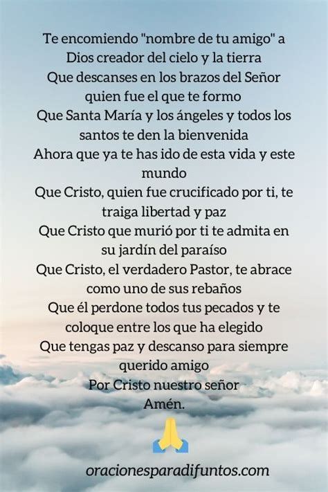 Oración Para Un Amigo Fallecido Oraciones Cortas Y Bonitas