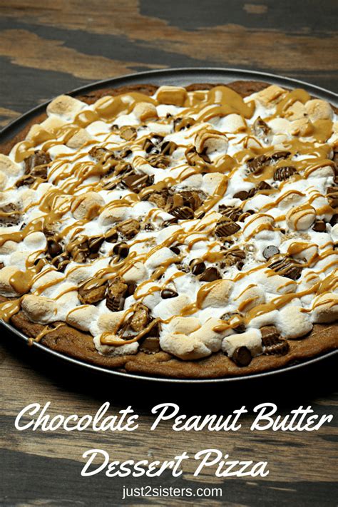 Chocolate Peanut Butter Dessert Pizza