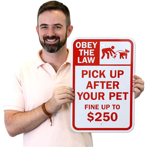 18 In X 12 In Pick Up After Your Pet Sign