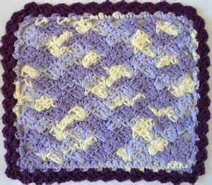 Please note that, although these patterns are free, this does not mean that you can copy them or sell them. Best Free Crochet » #191 Purple Crochet Dishcloth - Maggie ...