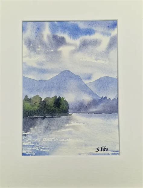 Derwent Water Original Watercolour Painting The Lake District By