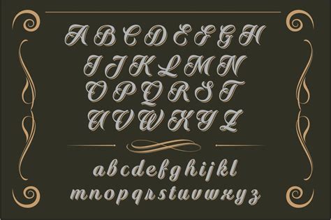 Old English Style Letters Alphabet