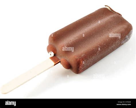 Chocolate Ice Cream On White Background Stock Photo Alamy