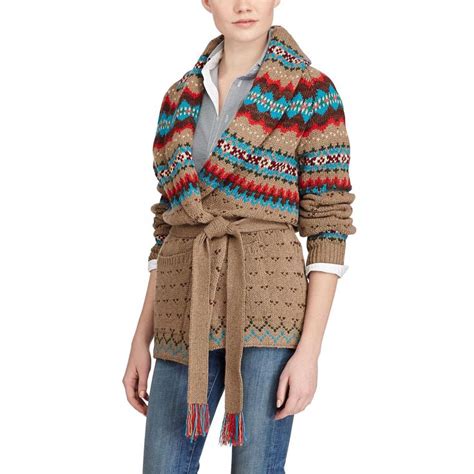 Buy Polo Ralph Lauren Womens Fair Isle Wool Blend Cardigan Starting At 230 Similar Products