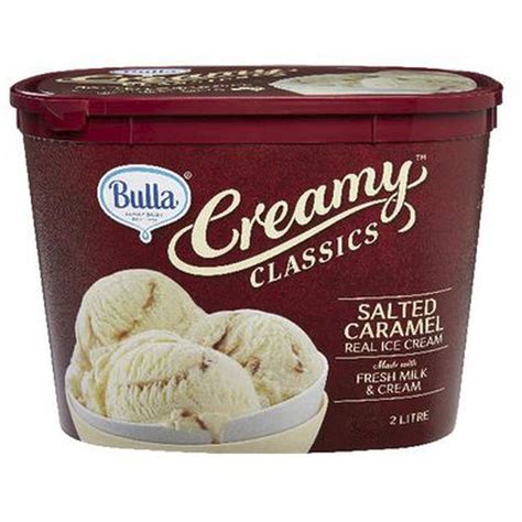 Bulla Creamy Classics Ice Cream Classic Salted Caramel 2l Tub Woolworths