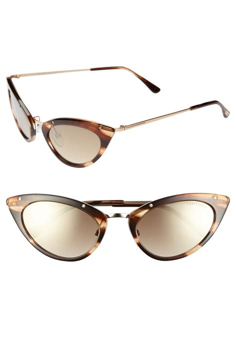 tom ford grace 52mm sunglasses in gold shiney rose gold lyst