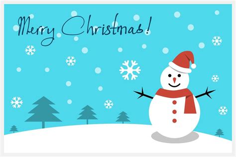Christmas Card Happy Snowman Creative Daddy