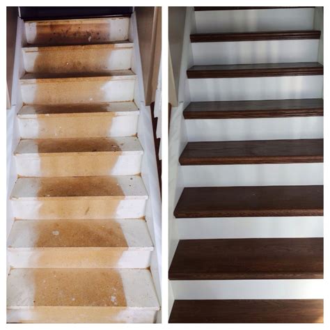 Before And After Nustair Rustic Stairs Wood Staircase Flooring For