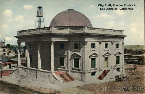 City Hall Harbor District Los Angeles Ca Postcard