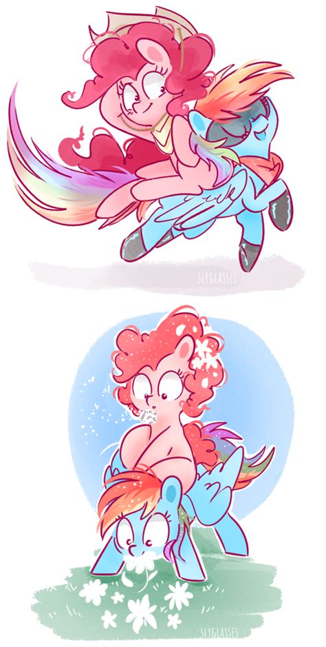 Pinkie Pie And Rainbow Dash Drawn By Slygly Bronibooru