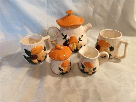 Merry Mushroom Tea For Two Set Etsy Mushroom Tea Stuffed Mushrooms