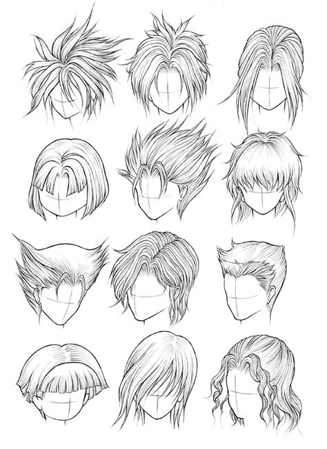 Anime Hair Sketch At Explore Collection Of Anime Hair Sketch