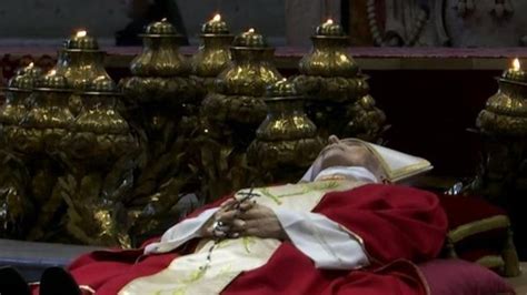 Pope Emeritus Benedict Xvi Laid To Rest By His Successor Pope Francis