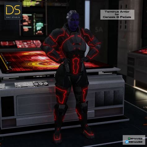 Mass Effect Terminus Armor For Genesis 8 Female Render State