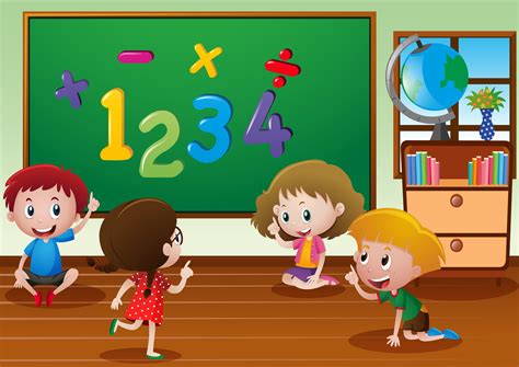 Counting Numbers With Kids In Classroom 381353 Download Free Vectors 041