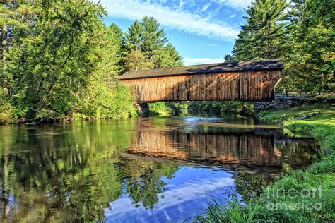 Corbin Covered Bridge Newport New Hampshire Morning Photograph By