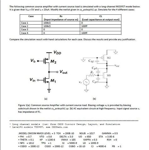 The Following Common Source Amplifier With Current Chegg