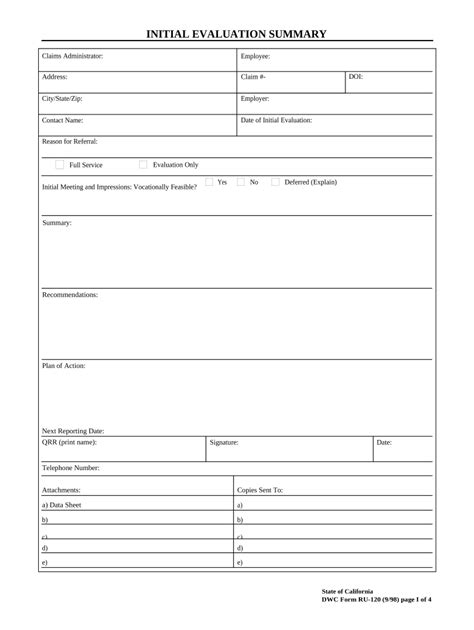 Ca Workers Compensation Form Fill Out And Sign Printable Pdf Template