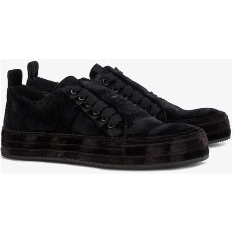 Ann Demeulemeester Crushed Velvet Sneakers 530 Liked On Polyvore Featuring Shoes Sneakers