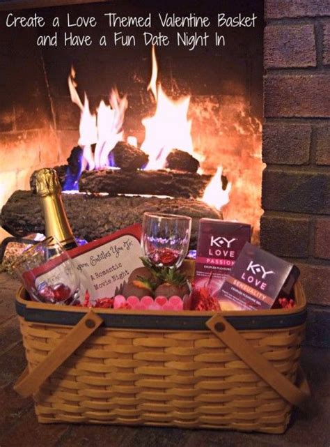Create A Love Themed Valentine Basket And Have A Fun Date Night In Recipe Valentine Baskets