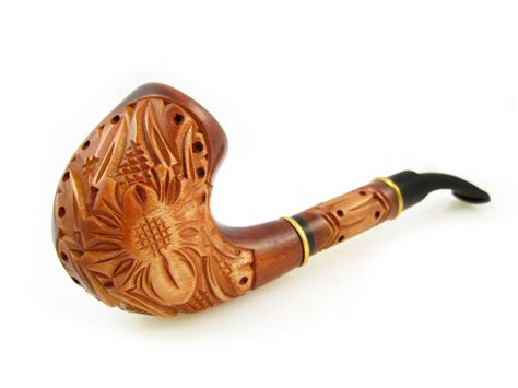 Hand Carved Long Tobacco Pipe Pipes Smoking Pipepipes Spider Etsy