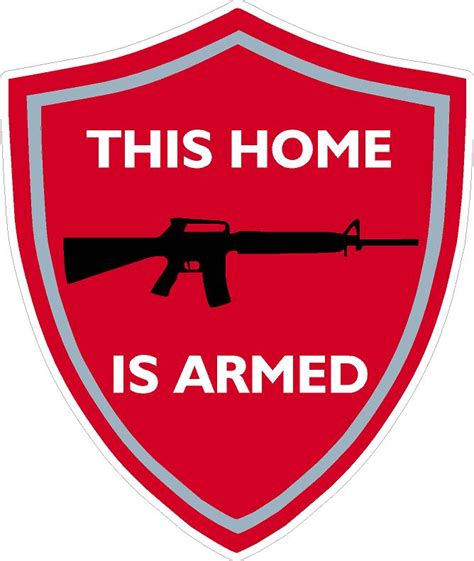 This Home Is Armed Gun Control Sticker