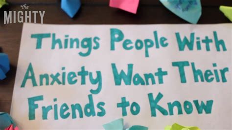 Things People With Anxiety Want Their Friends To Know Youtube
