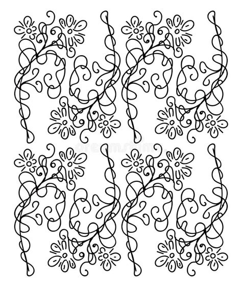 An Abstract Black And White Floral Design Patterns Vector Or Color