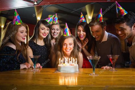 Friends Celebrating A Birthday Together — Stock Photo © Wavebreakmedia