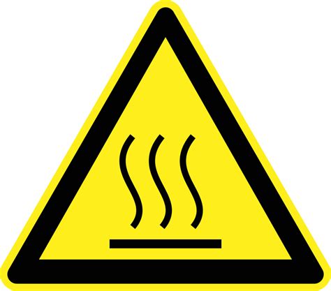 Onlinelabels Clip Art Burn Hazard Hot Surface Warning Sign