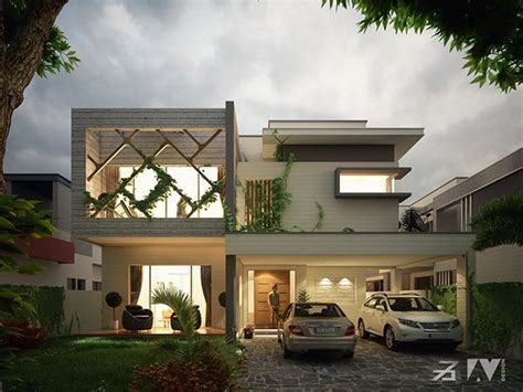 Green House On Behance Indian House Exterior Design Bungalow House