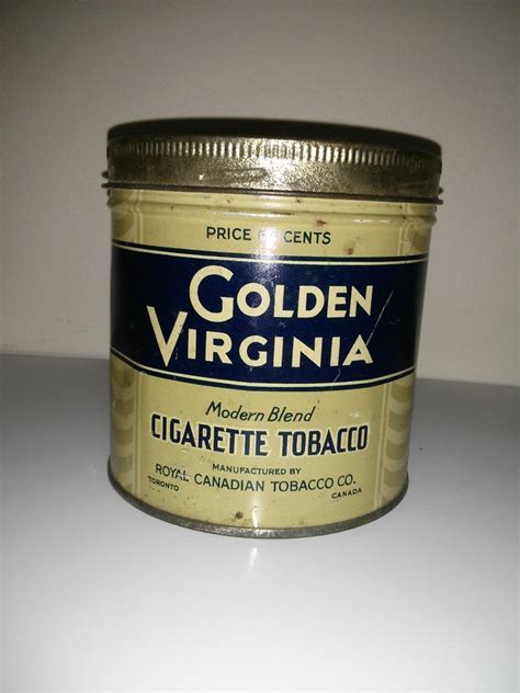 Golden Virginia Tobacco Tin Vintage Tin Tobacco Vintage