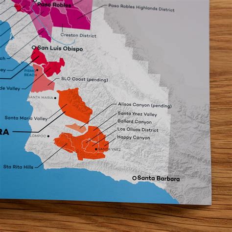 Usa Central Coast California Wine Map Wine Folly