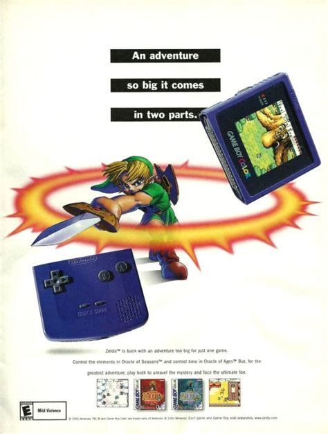 Vgjunk Ad For The Legend Of Zelda Oracle Of Ages Oracle Classic