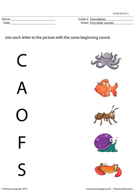 A collection of english esl worksheets for home learning, online practice, distance learning and english classes to teach about describing, picture, describi. First Letter Sounds