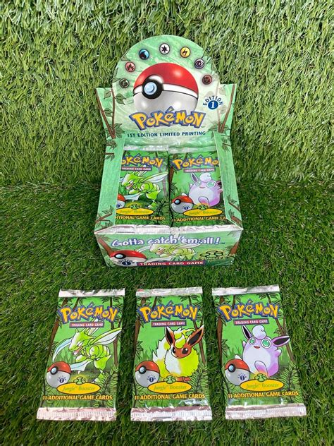 Box Fresh Pokemon 1st Edition Jungle Booster Pack Factory Sealed