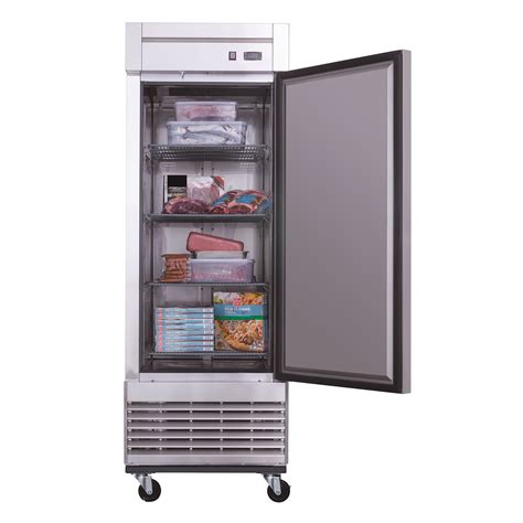 d28f single door commercial freezer in stainless steel dukers
