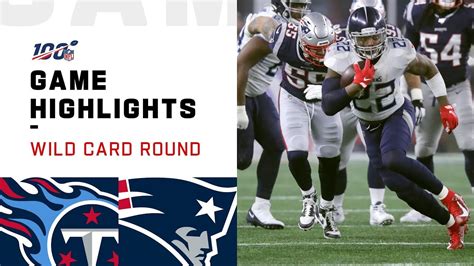 2021 season schedule, scores, stats, and highlights. Titans vs. Patriots Wild Card Round Highlights | NFL 2019 Playoffs - Soccer: