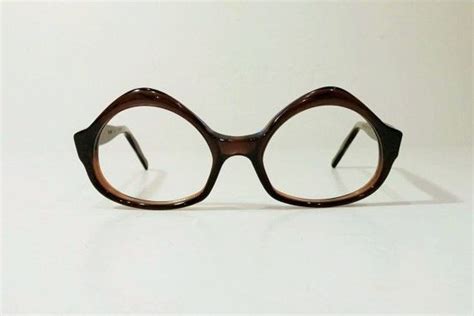 Vintage 1960s Swank Brown Tortoise Cat Eyeglass Frames Nos Vintage Large Size Glasses Frames