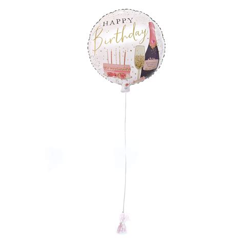 Buy Champagne Happy Birthday Balloon And Lindt Chocolates Free T