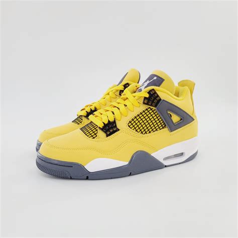 Nike Jordan 4 Retro Lightning Mens Size 10 Yellow Basketball Shoes