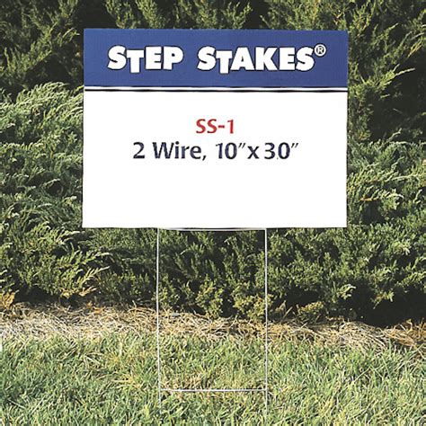 Step Stakes® Ss 1 Sign Holder 2 Wire 10 X 30 One Shot Supplies